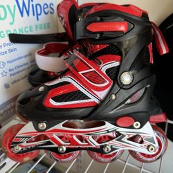 Roller Quad and Inline Skates For Kids, Adjustable Sizing