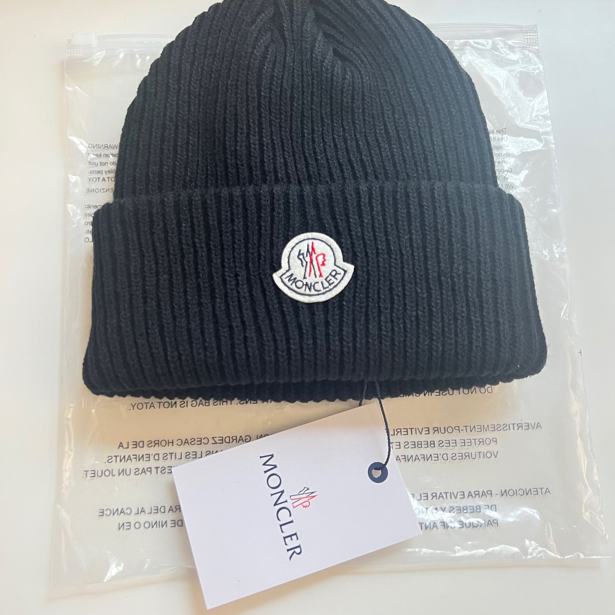 Black Moncler Hat Unisex