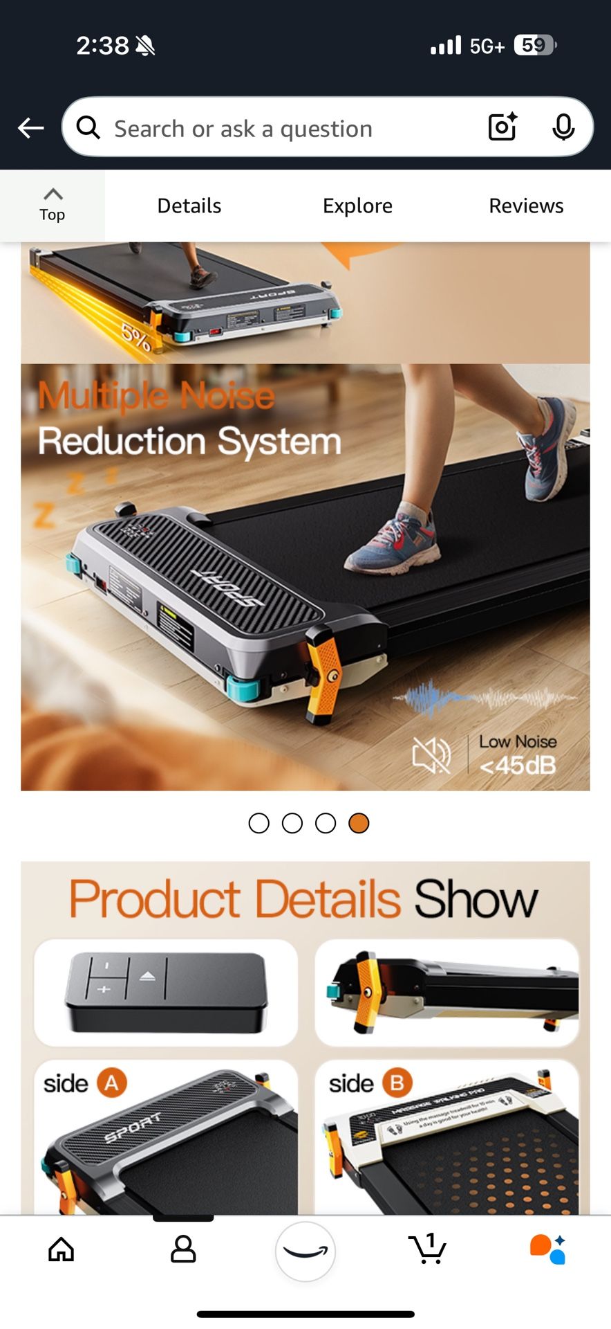 New Walking Pad Treadmill - Never Used - Still In Box