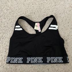 New VS Pink Black Bra size M