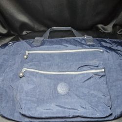 Kipling Bag Tote Blue Travel Isaac NEW X Large Removable Strap Trolley Sleeve