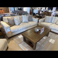 Ashley Furniture Parklynn Sofa and Love Seat (willing to sell separate)