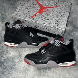 Jordan 4 Bred With Box - Size 8.5M