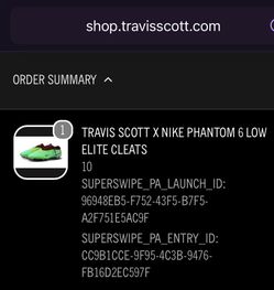 Nike Phantom 6 - Travis Scott size 10 Mens