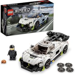 LEGO Speed Champions Koenigsegg Jesko 76900 Racing Sports Car Toy with Driver Minifigure, Racer Model Set for Kids