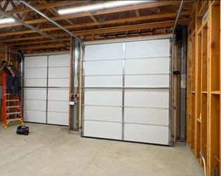 White Sectional Garage Doors with Hardware & Springs