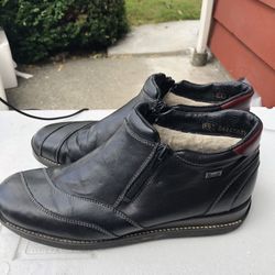 Rieker (contact info removed)248 Women's Black Double Zippers Leather Boots Size 39/8.5US