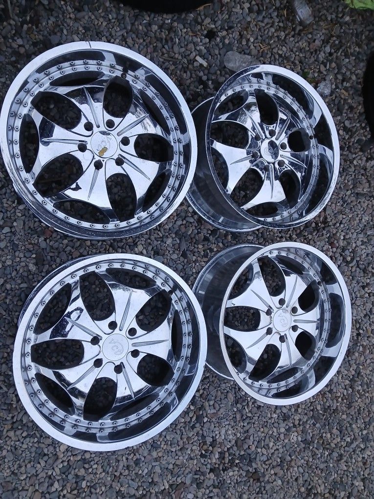 RIMS 22X10....6 LUGS FIT CHEVY SILVERADO YUKON TAHOE SUBURBAN NISSAN TITAN DENALLI NISSAN ARMADA 