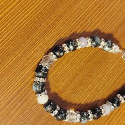 Handmade Black Marble Bracelet 