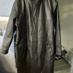 Men’s FASHION BY FRANKLIN ALLEN GENUINE LEATHER TRENCECOATSIZE-MED