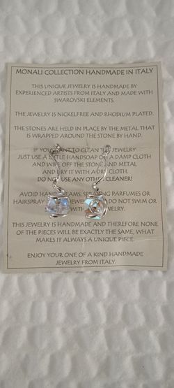Rhodium plated  Swarovski crystal