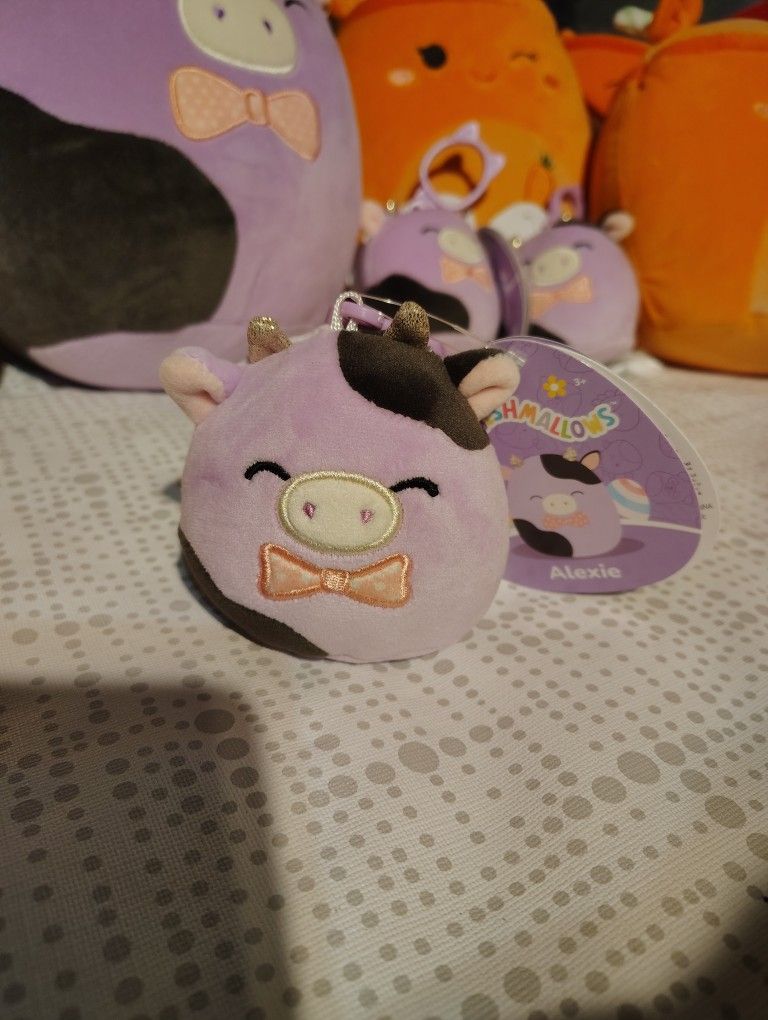 Plush Pillow Squish Mellows Alexi Keychain 3.5 In