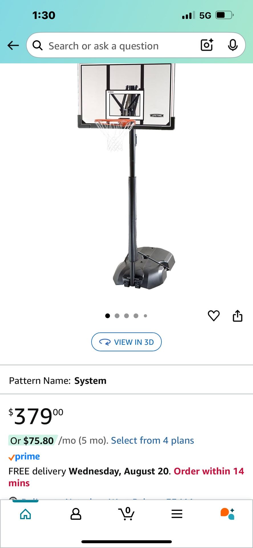 Brand new basketball hoop