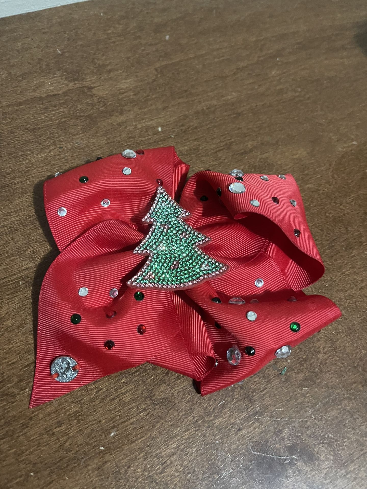 Christmas tree red hair bow By JoJo Siwa