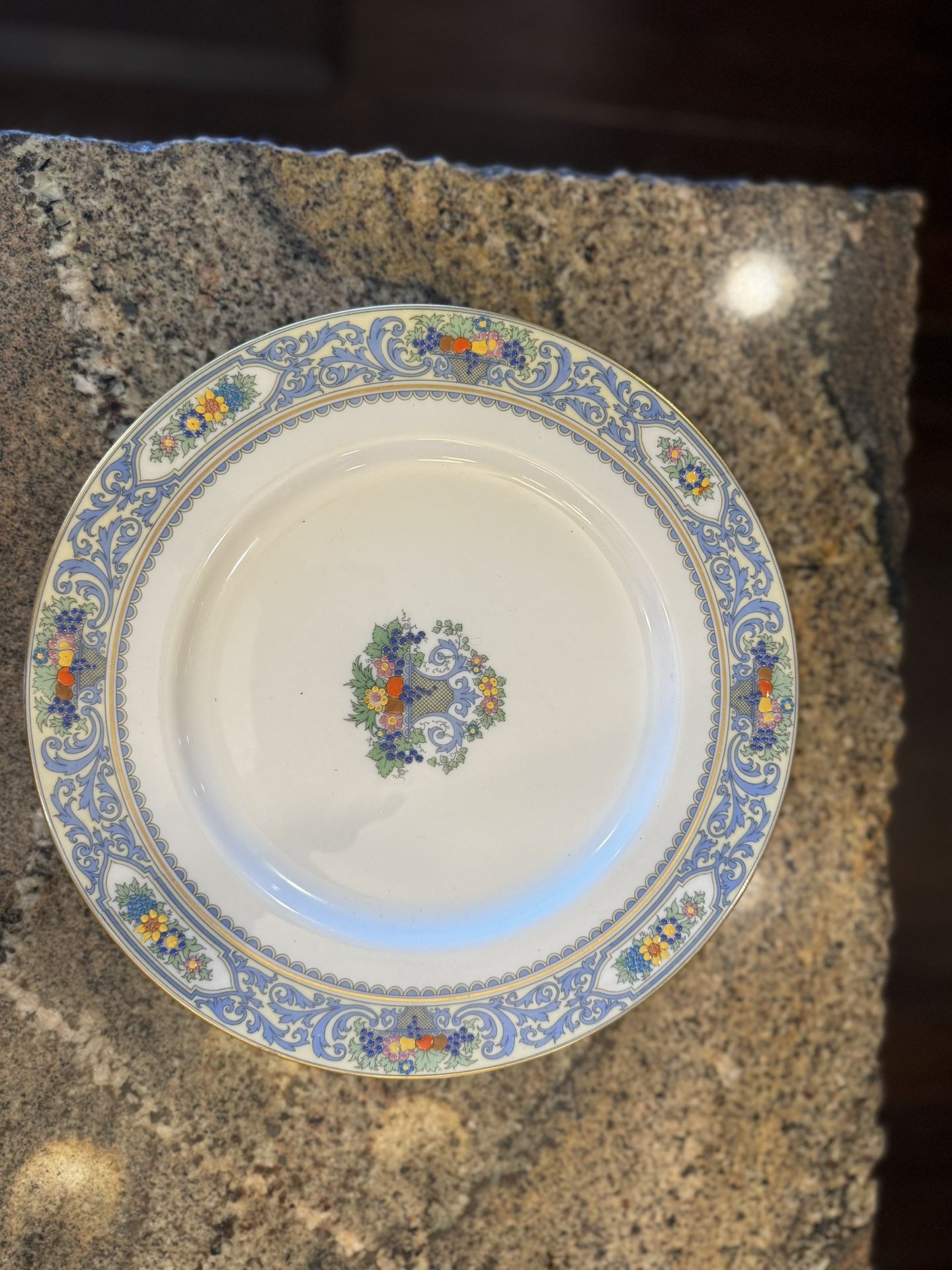 7 Lenox Autumn Dinner Plates (Black Stamp)