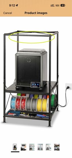 3D Printer Stand with Built-in Power Strip (Disassembled)