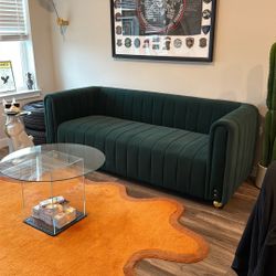 Green couch 7ft x 3.25ft (LIKE NEW**)