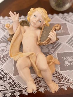 Cherub Angel Figurine with Lyre