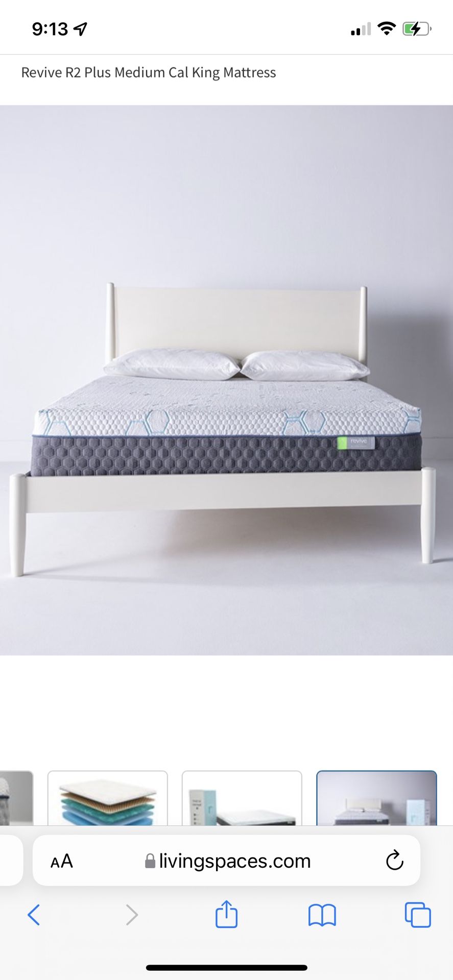 Living Spaces Revive 2 Cal King Memory Foam Mattress