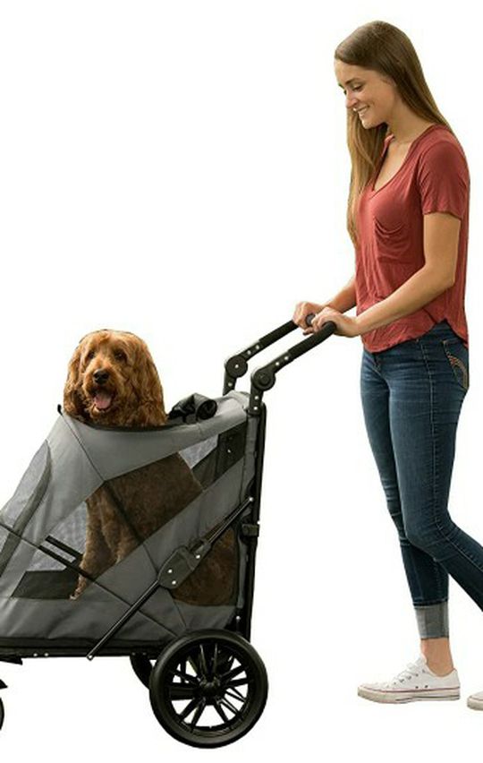 Pet Gear NO-Zip Stroller, Push Button Zipperless Dual Entry, for Single or Multiple Dogs/Cats