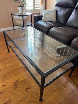 Glass Coffee Table and Side Tables