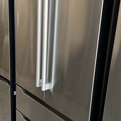 💥Great Saving💥 MIDEA French Door Refrigerator: Stainless Steel, 22.5 cu ft Total Capacity, 6 Shelv