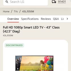 Full HD 1080p Smart LED TV - 43" Class (42.5" Diag