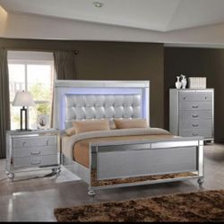 Bed frame Set With Mattress And Box Spring Included .