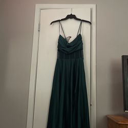 Hunter Green Prom Dress