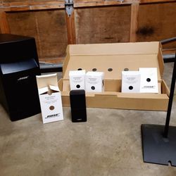 Bose Acoustimass 10 Speaker Set with  Matching  Stands