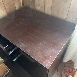 Circular Office Table And Square End Desk With Drawers