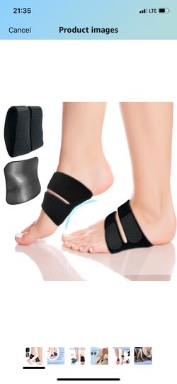 Unisex Foot Arch Support Arch Relief Plus w/Built-In Orthotic Support Adjustable Compression Arch Support Bands for Women & Men Fallen Arches, Flat Fe