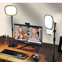 LitONES 2-Pack Desktop Video Conference Lights – Zoom / Streaming / Work From Home