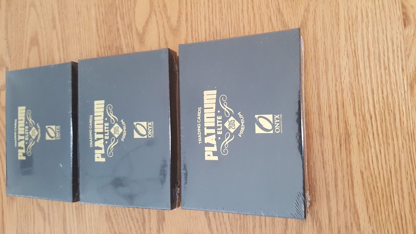 3 Sealed Boxes of Onyx Platinum Elite Baseball Cards