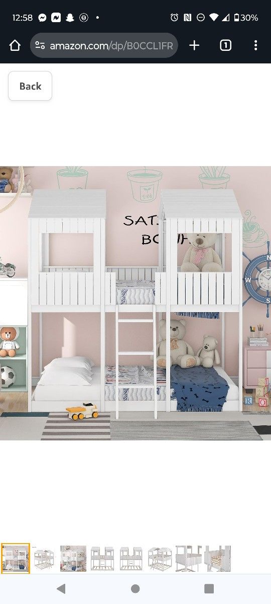 White Bunk Bed