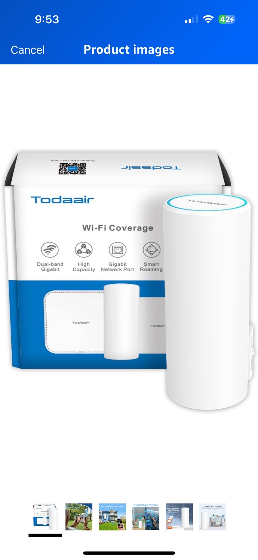 AC1200 WiFi Extender, 2025 Best WiFi Extender, 1.2Gbps home signal booster, Dual Band 5GHz/2.4GHz, Up to 255 Sq.ft and 68 Devices, EasyMesh Compatible