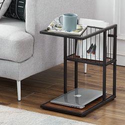 2-Tier Accent C Shape Side/End/Coffee Table