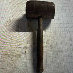 Antique 19th C Primitive Shipbuilders Wooden Mallet