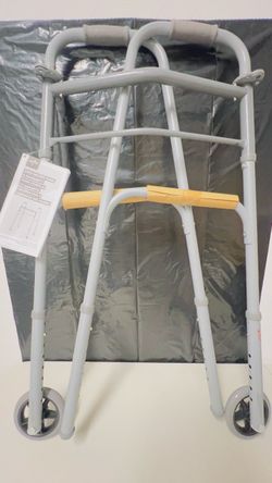 Medline Folding Walker with Wheels