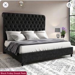 Black Queen Size Bedframe 