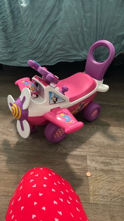 Minnie Mouse Ride On Plane Toy With Music Lights & Sounds 