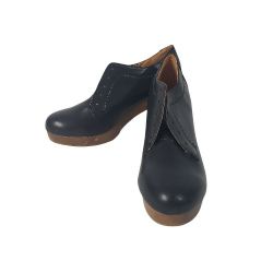 NY LA Black Oxford Heels Ankle Booties Size 9 No Laces 3 In Y2K Vintage Style