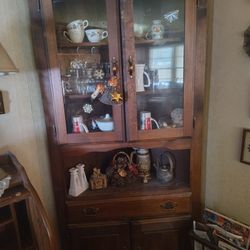Wood Corner Hutch 