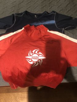 2 kids swim water shirts & 1 náutica swim shorts