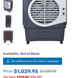 * Swamp cooler  * Open box test it brand newu condition Honeywell CO60PM Evaporativeu Air Cooler For Indoor, Outdoor and Commercial Use, 1540 CFM - 15