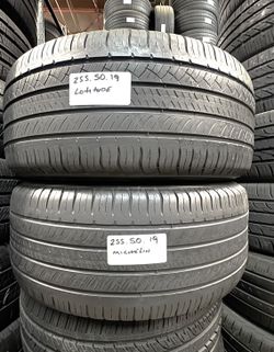 ✅ 2 Used Tires 255/50R19 MICHELIN LATITUDE TOUR RUN FLAT 255 50 19