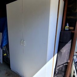 Tall Wooden Garage 5 Shelves Cabinets