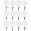 Feit Electric 40W Eq. G16.5 Globe Dimmable Filament LED Edison Bulb, Daylight 5000K (12-Pack)