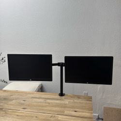 Computer Monitors And Stand Setup
