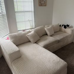 RIBBED BONELESS L COUCH 